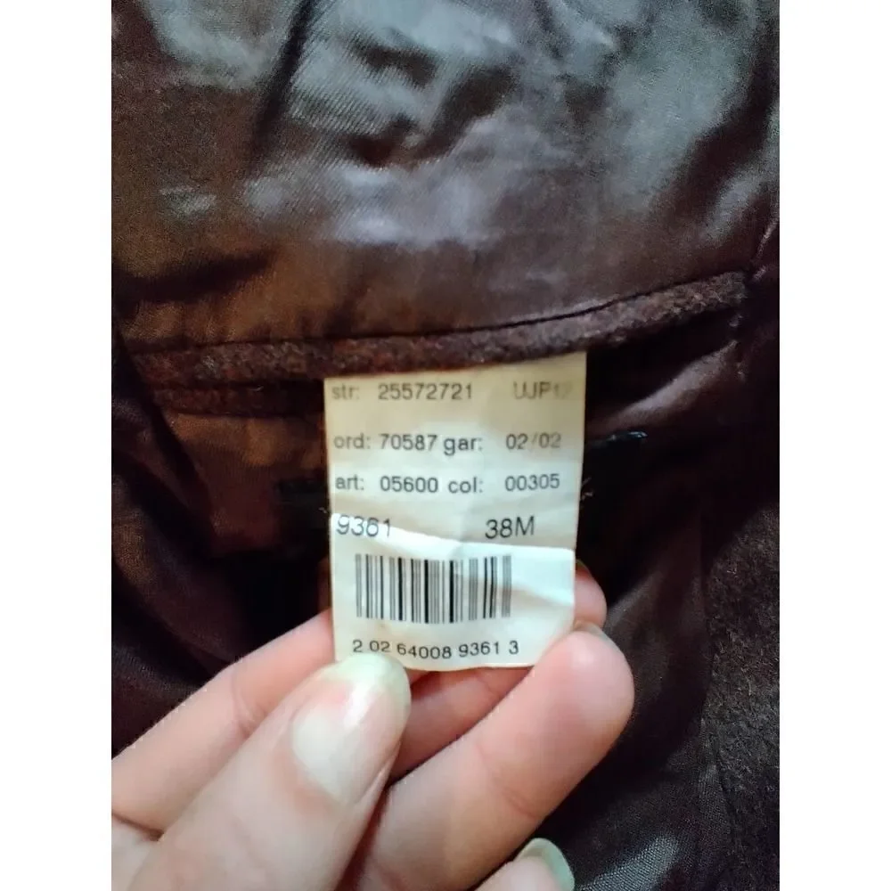 EXOTIC CAMEL HAIR DARK BROWN RAINBOW TINT UOMO JACKET BLAZER MADE IN ISRAEL SIZE